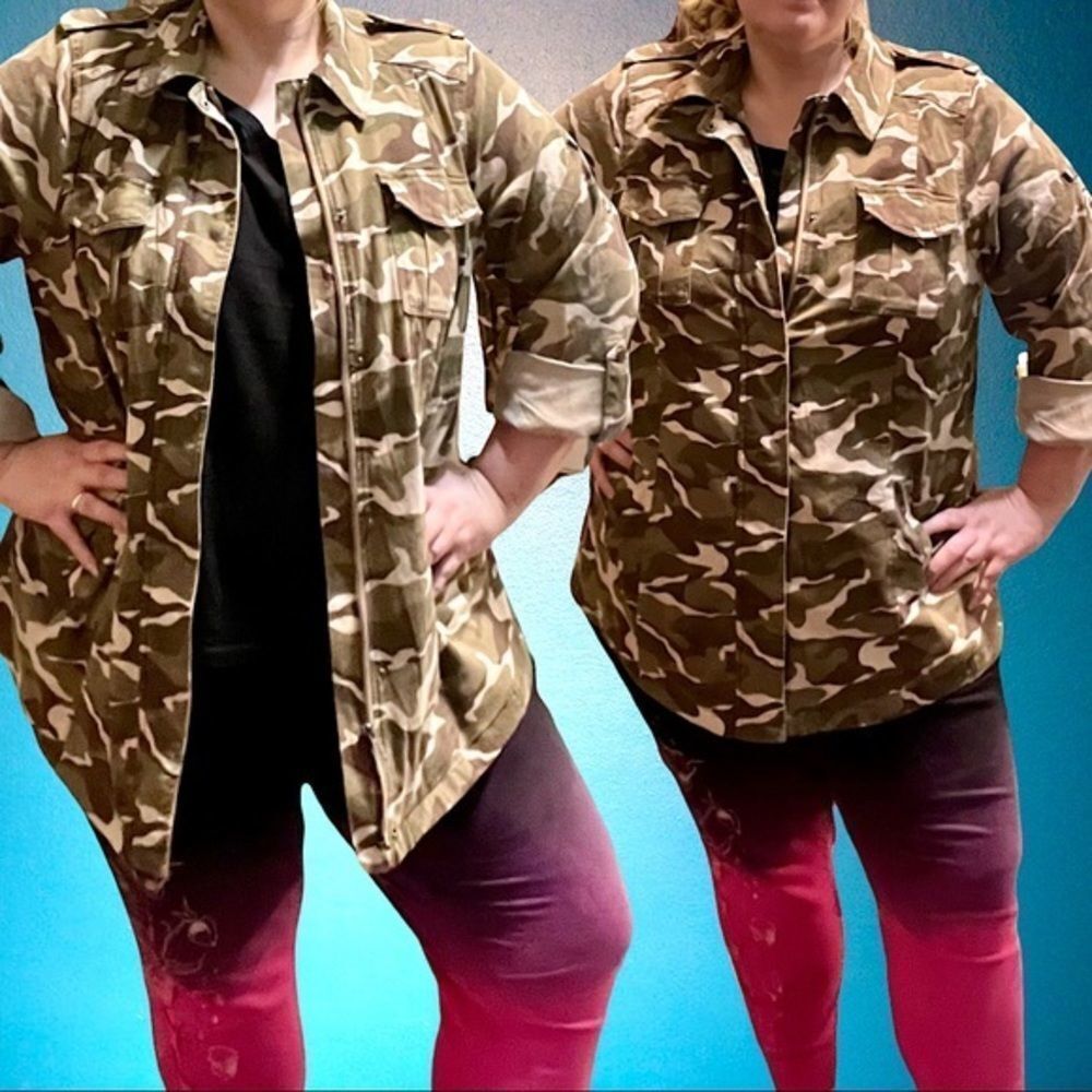 Torrid Camo Embroidered Twill Anorak Jacket Size 2 2XL 18/20 - Picture 5 of 15